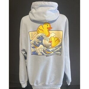 Threadless THE GREAT DUCK OF KANAGAWA PULLOVER HOODIE By Kooky Love Womens XL
